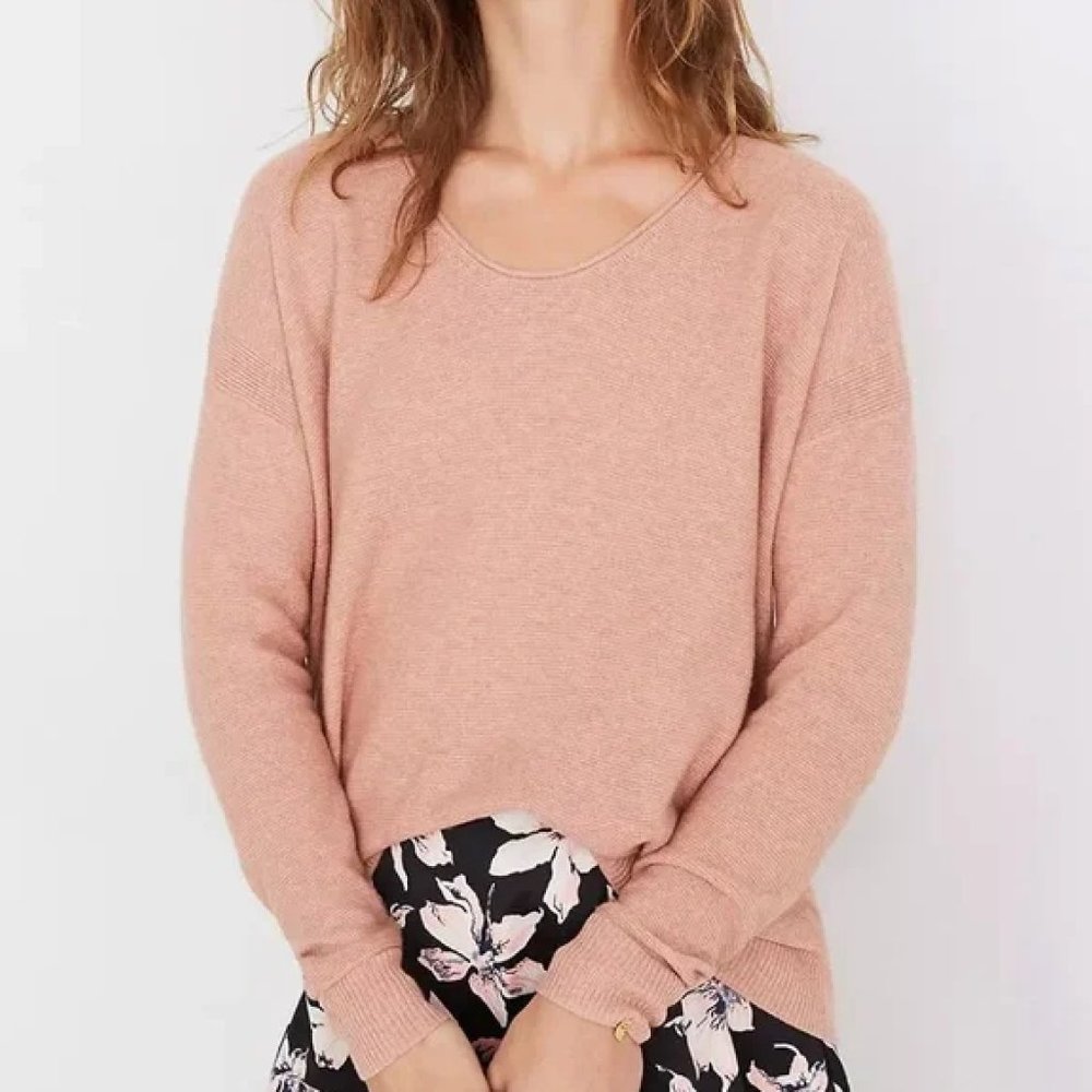 Madewell Blush Light Weight Scoop Neck Sweater